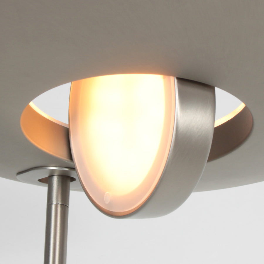 Vloerlamp zenith 2 4394st staal met uplight en leesarm