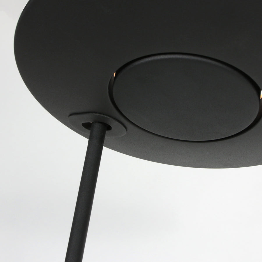 Vloerlamp zenith 2 4394zw zwart met uplight en leesarm