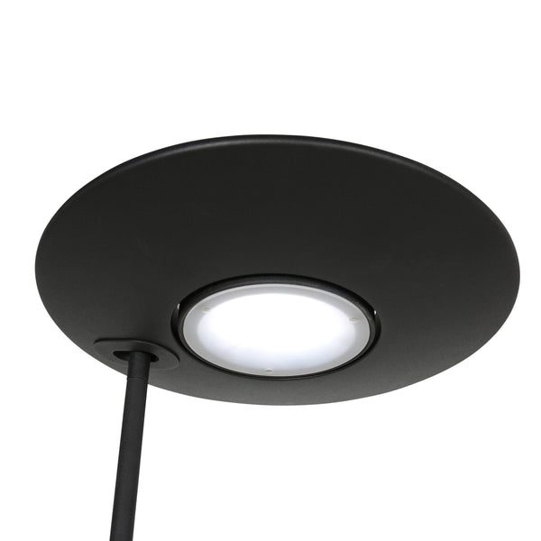 Vloerlamp zenith 2 4394zw zwart met uplight en leesarm
