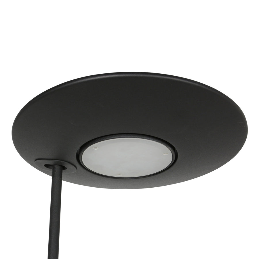 Vloerlamp zenith 2 4394zw zwart met uplight en leesarm