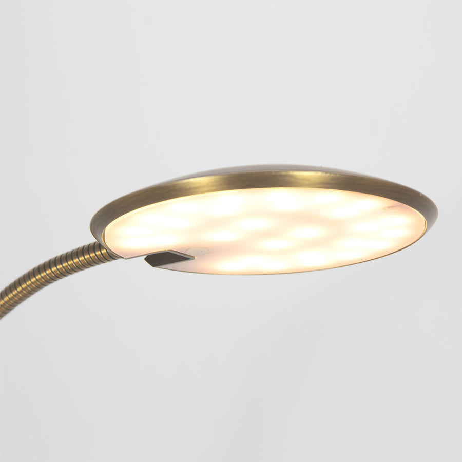 Messing vloerlamp zenith 2 4395me met flexibel led licht