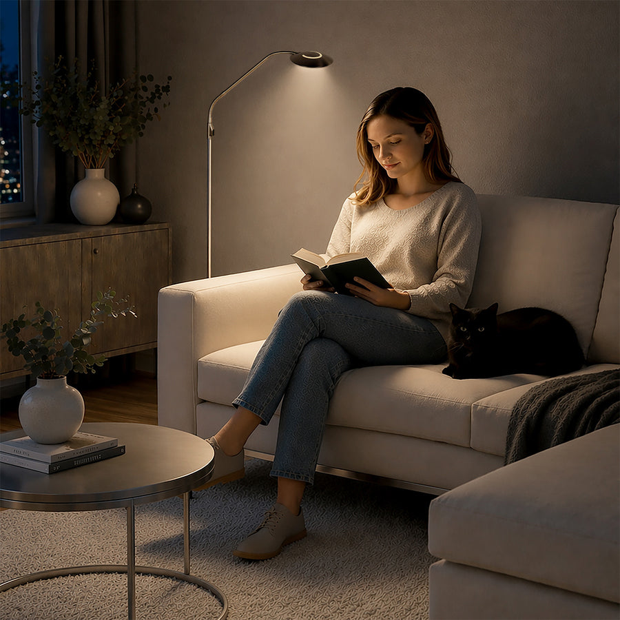 Stalen vloerlamp zenith 2 4395st met afstandsbediening