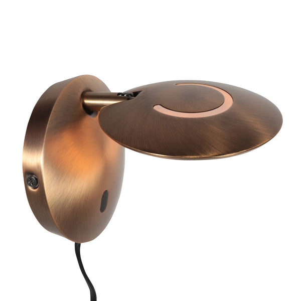 Bronzen wandlamp zenith 2 4396br met afstandsbediening