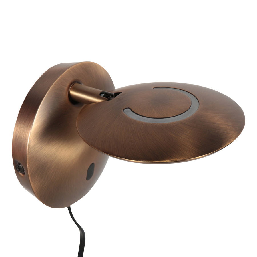 Bronzen wandlamp zenith 2 4396br met afstandsbediening