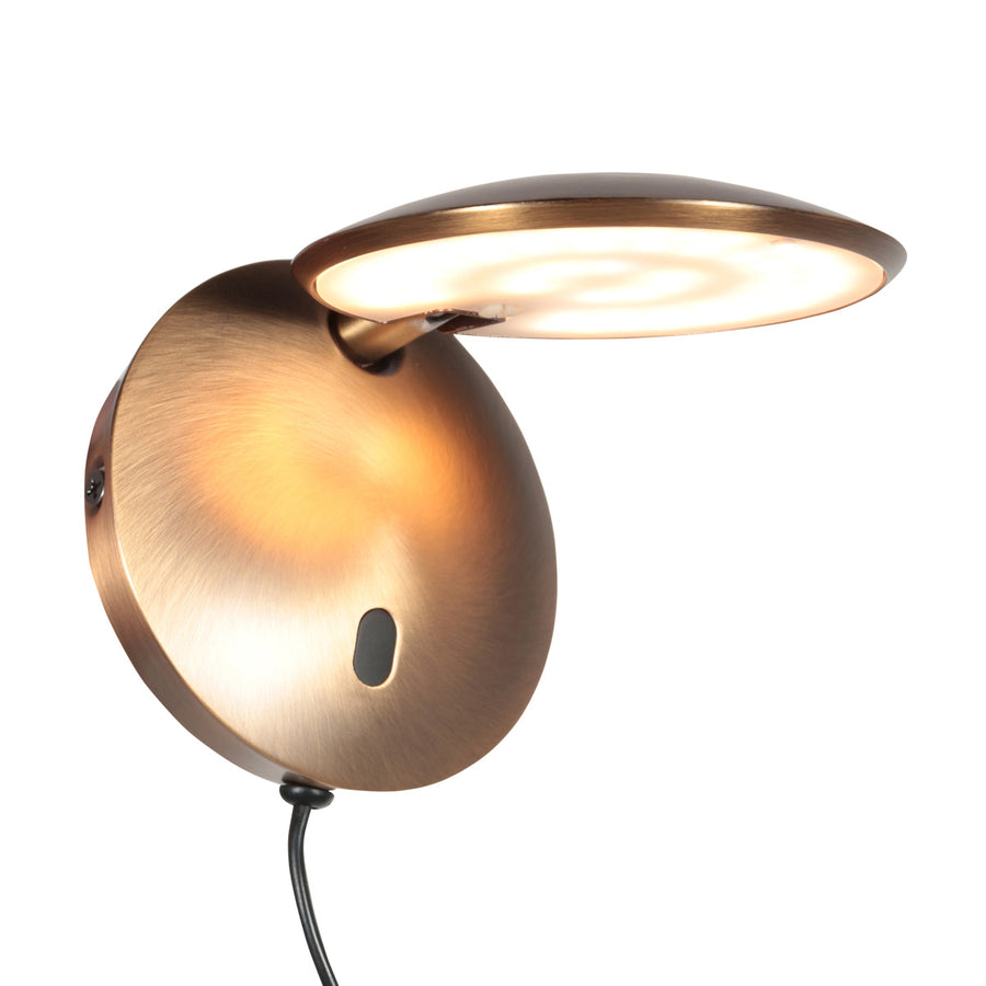Bronzen wandlamp zenith 2 4396br met afstandsbediening
