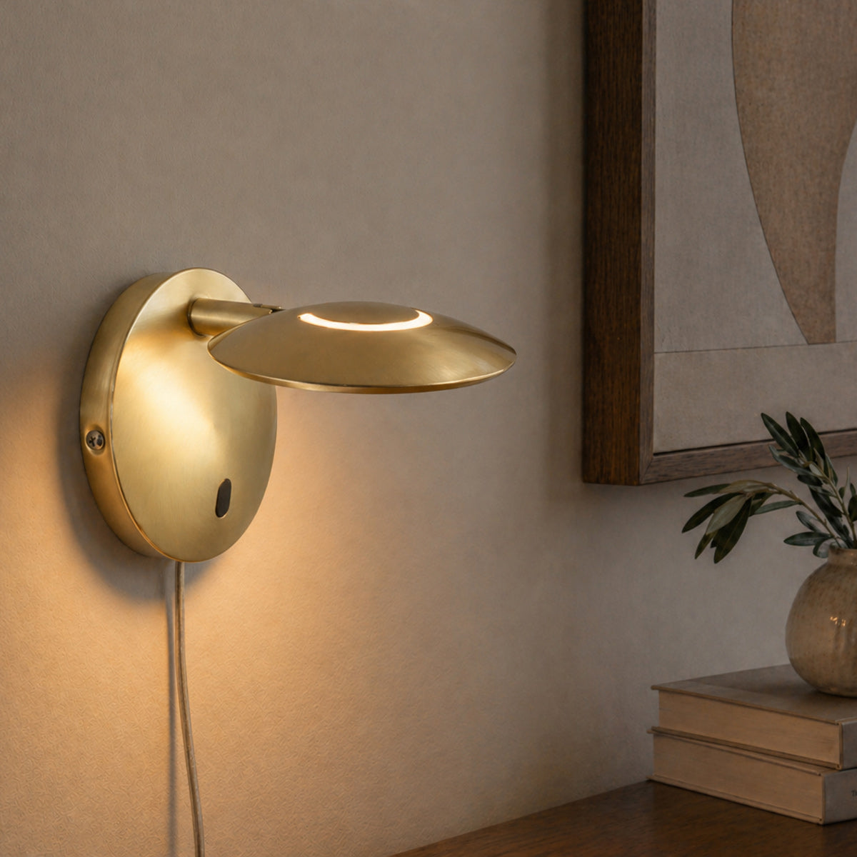 Messing wandlamp zenith 2 4396me verstelbaar led design