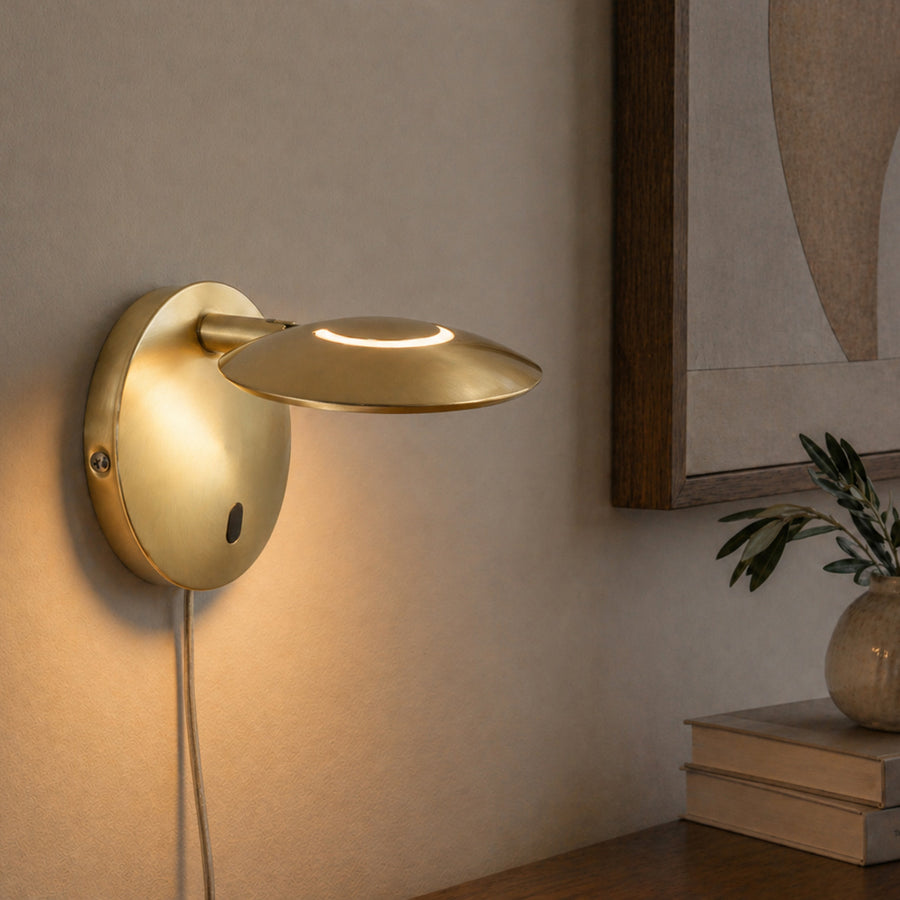 Messing wandlamp zenith 2 4396me verstelbaar led design