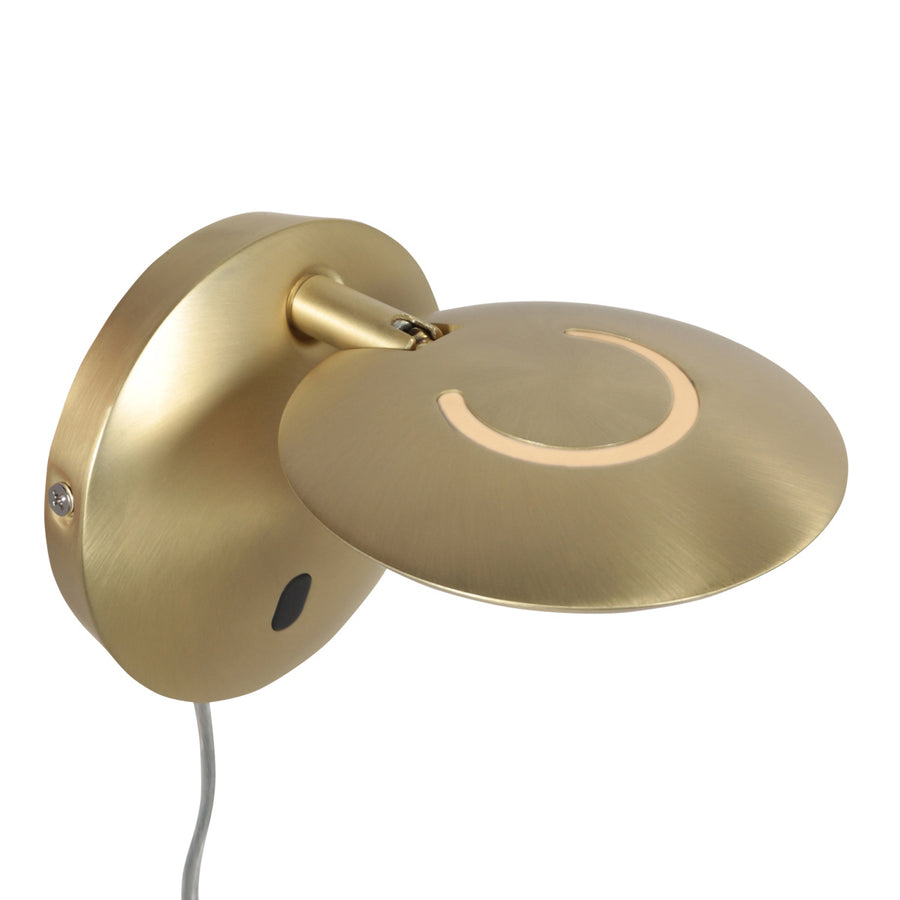 Messing wandlamp zenith 2 4396me verstelbaar led design