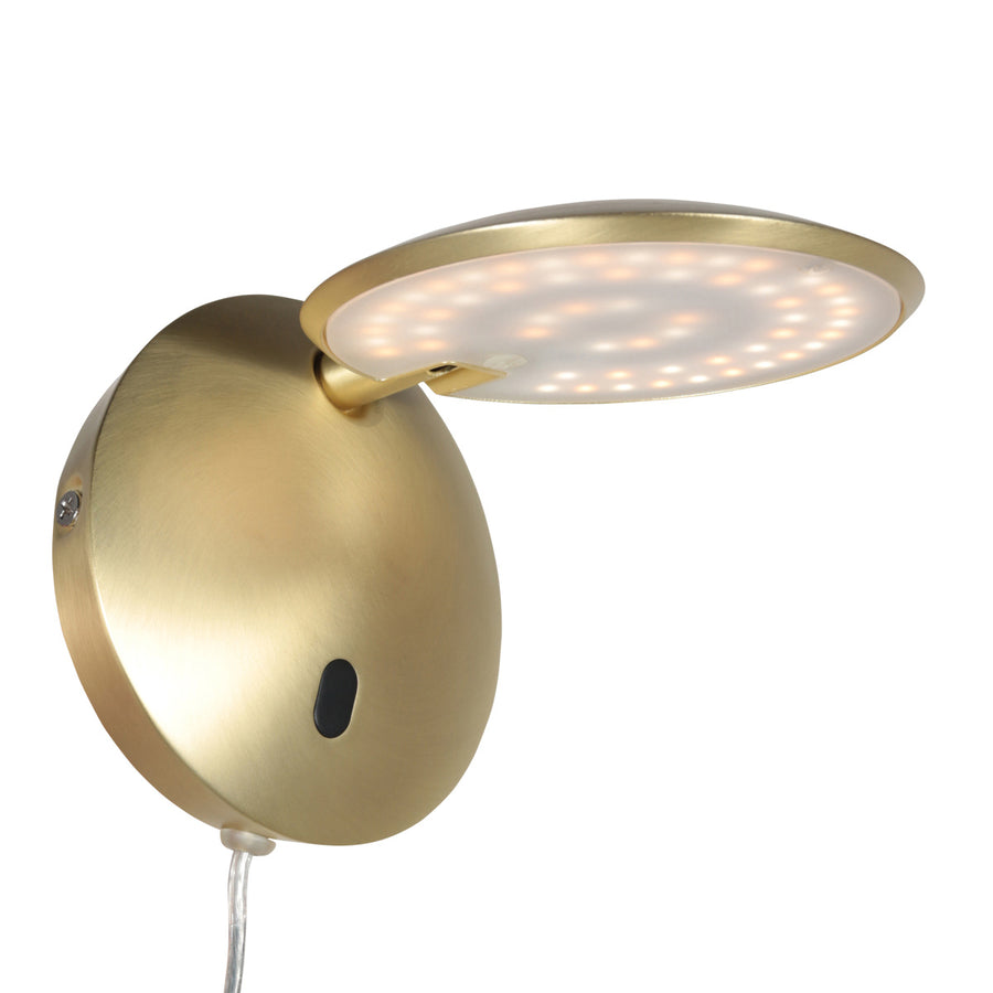 Messing wandlamp zenith 2 4396me verstelbaar led design