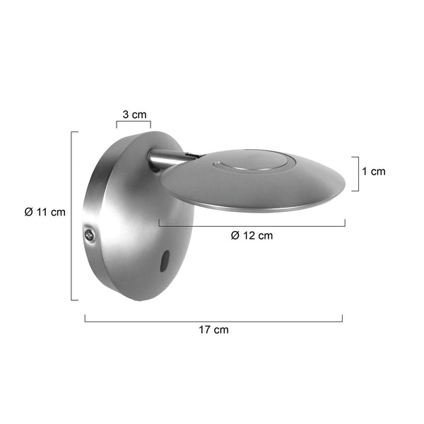 Stalen wandlamp zenith 2 4396st verstelbaar led design