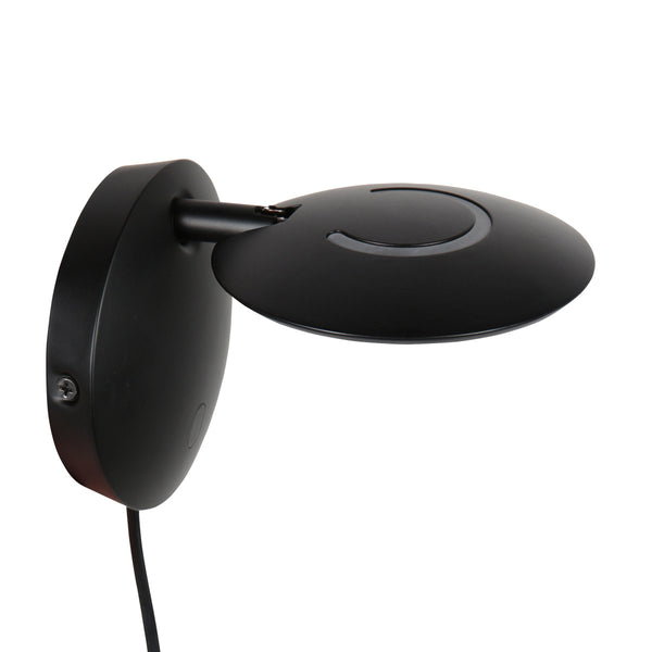 Zwarte wandlamp zenith 2 4396zw verstelbaar met led