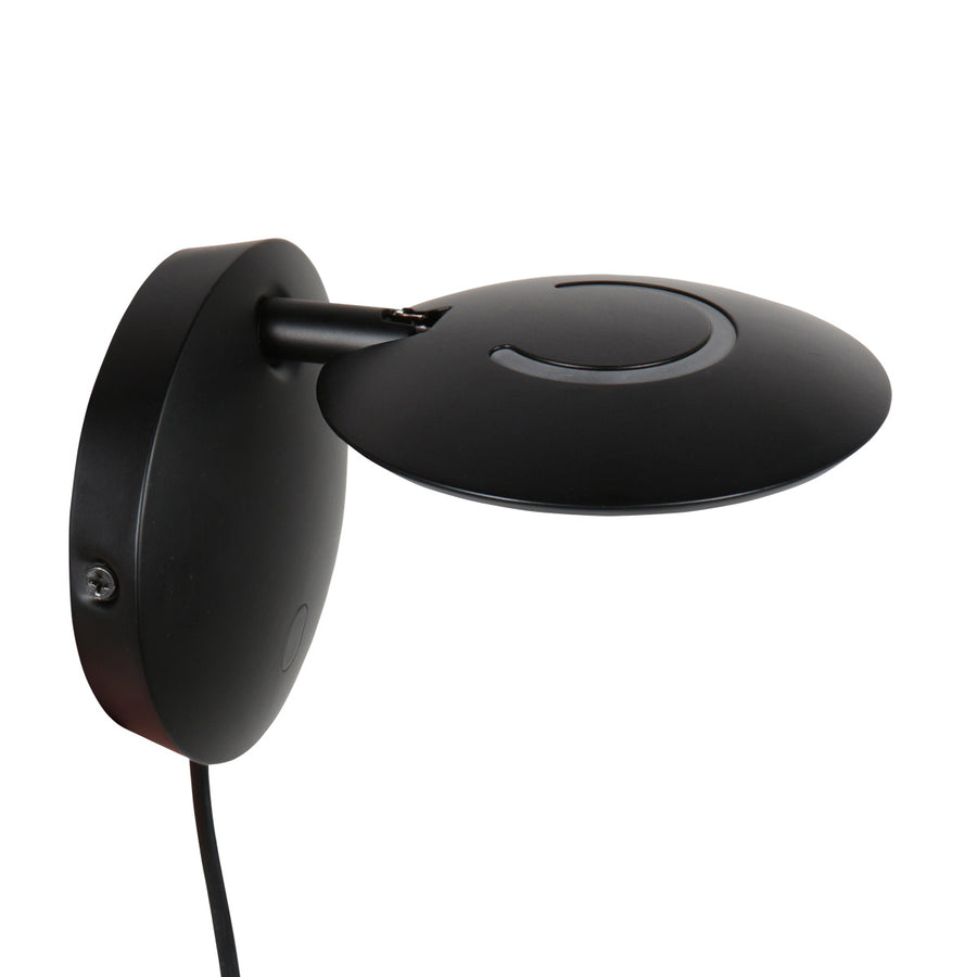 Zwarte wandlamp zenith 2 4396zw verstelbaar met led
