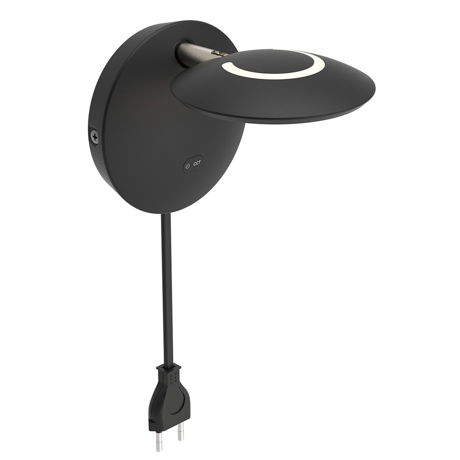 Zwarte wandlamp zenith 2 4396zw verstelbaar met led