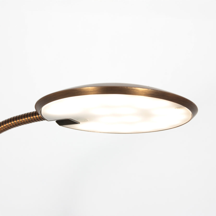 Vloerlamp zenith 2 accu 4398br geborsteld brons met flexarm