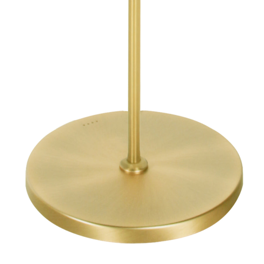Vloerlamp zenith 2 accu 4398me geborsteld messing met flexarm