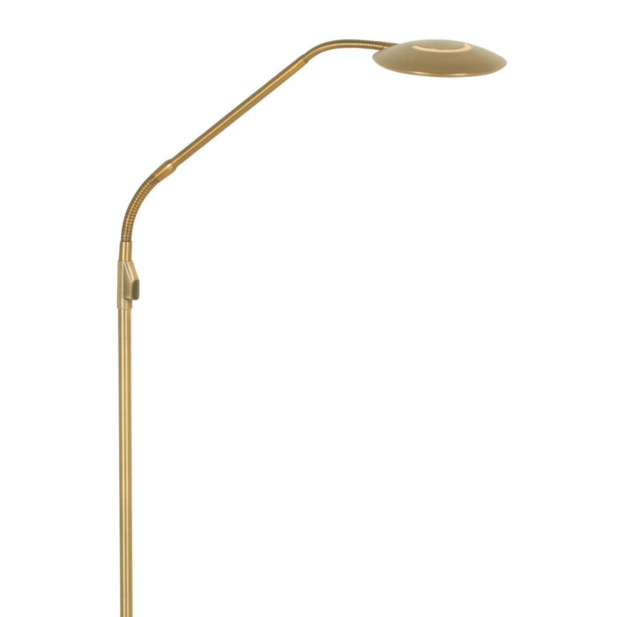 Vloerlamp zenith 2 accu 4398me geborsteld messing met flexarm