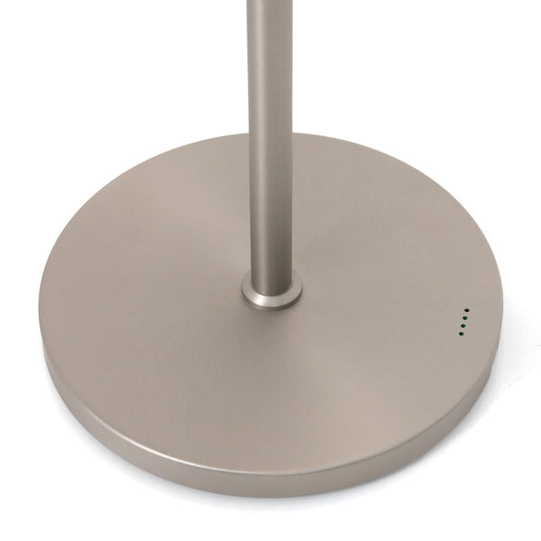 Vloerlamp zenith 2 accu 4398st geborsteld staal met flexarm