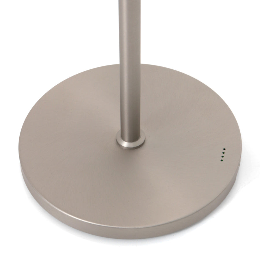Vloerlamp zenith 2 accu 4398st geborsteld staal met flexarm