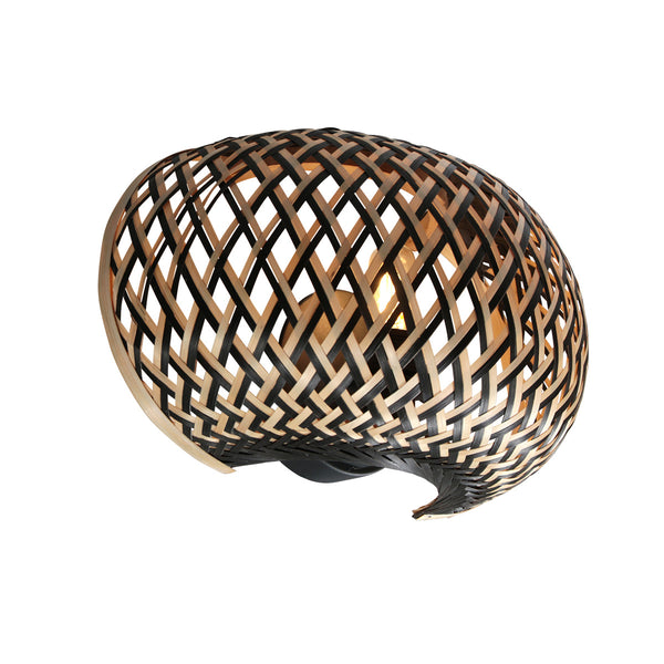 Maze 4400be - bamboe wandlamp in warme japandi sfeer