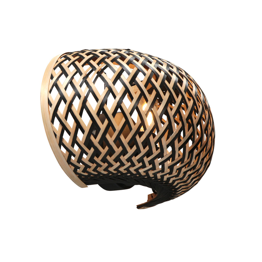 Maze 4400be - bamboe wandlamp in warme japandi sfeer