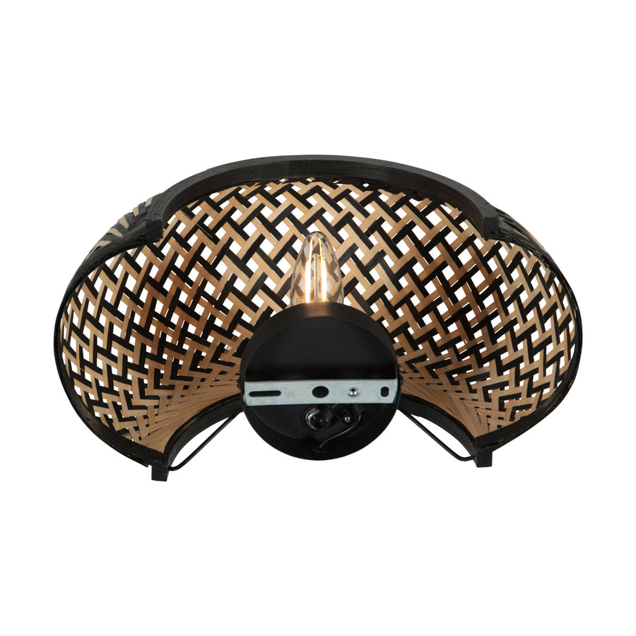 Maze 4400be - bamboe wandlamp in warme japandi sfeer