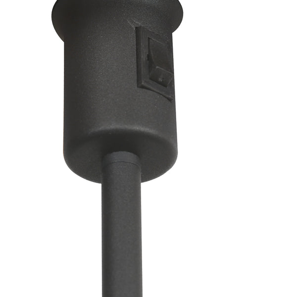 Tafellamp noor 4418zw – zwart staal met zwarte linnen kap en gouden binnenzijde