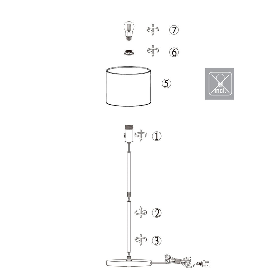 Vloerlamp noor 4430st – geborsteld staal met grijze velours kap