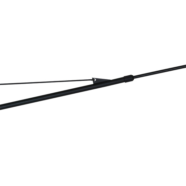 Wandlamp Elegant Classy 4449ZW – Zwart armatuur met bamboe kap Ø60 cm