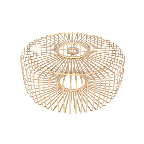 Hanglamp Sparkled Light 4474ZW – Zwart met bamboe kap Ø40 cm