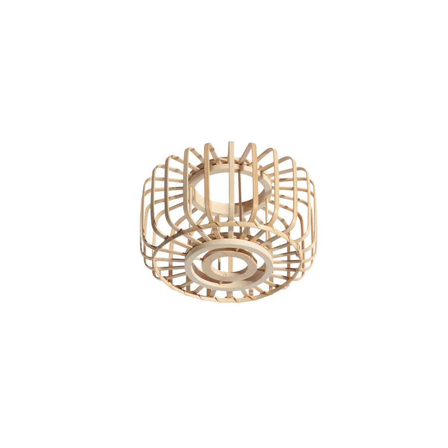 Hanglamp Sparkled Light 4475ZW – Zwarte hanglamp met bamboe kap Ø20 cm