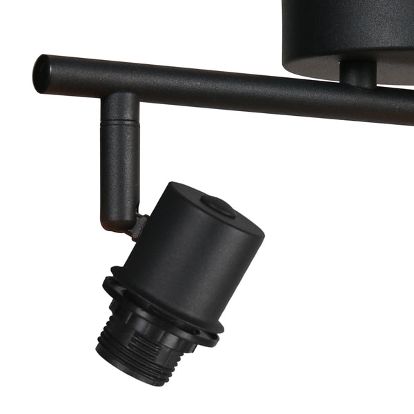 Wand-/plafondlamp sumba 4488zw – 2-lichts bamboe cilinder kapjes