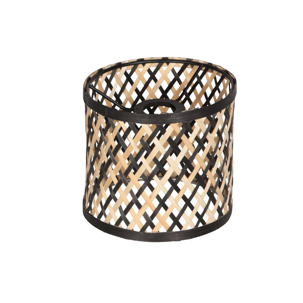 Wand-/plafondlamp sumba 4488zw – 2-lichts bamboe cilinder kapjes