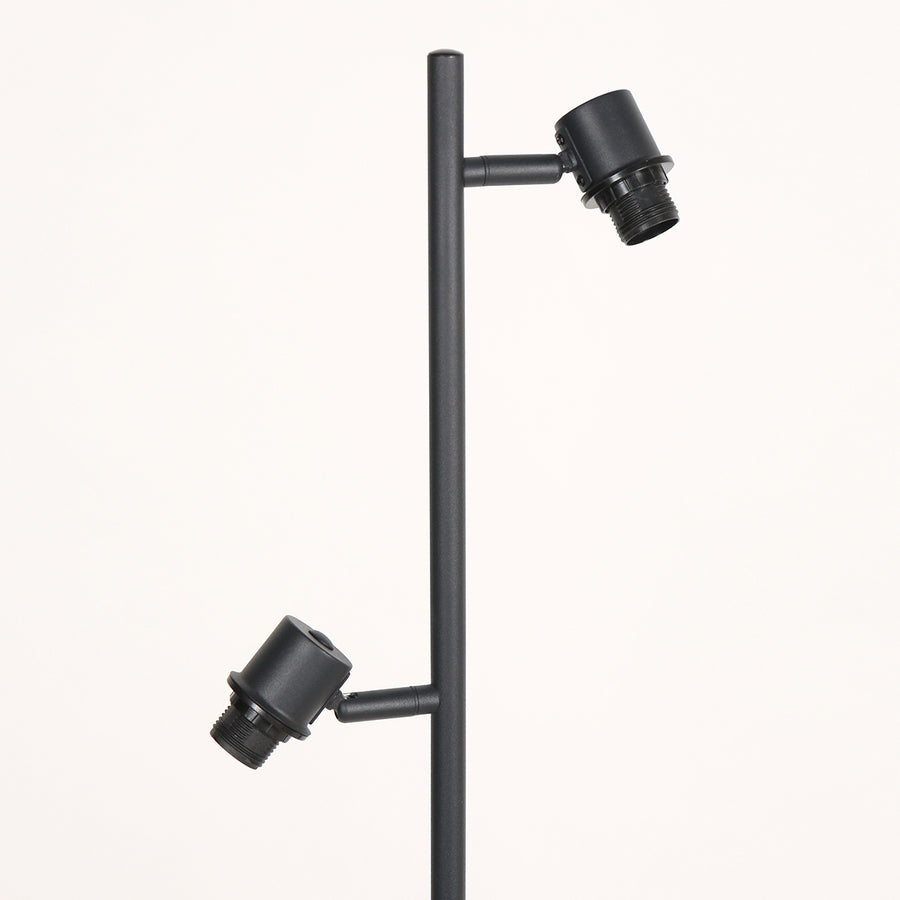 Vloerlamp sumba 4492zw – zwart met dubbel bamboe design