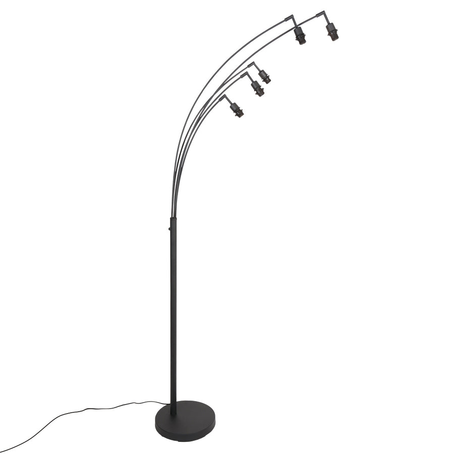 Vloerlamp sumba 4493zw – flexibel 5-lichts bamboe design