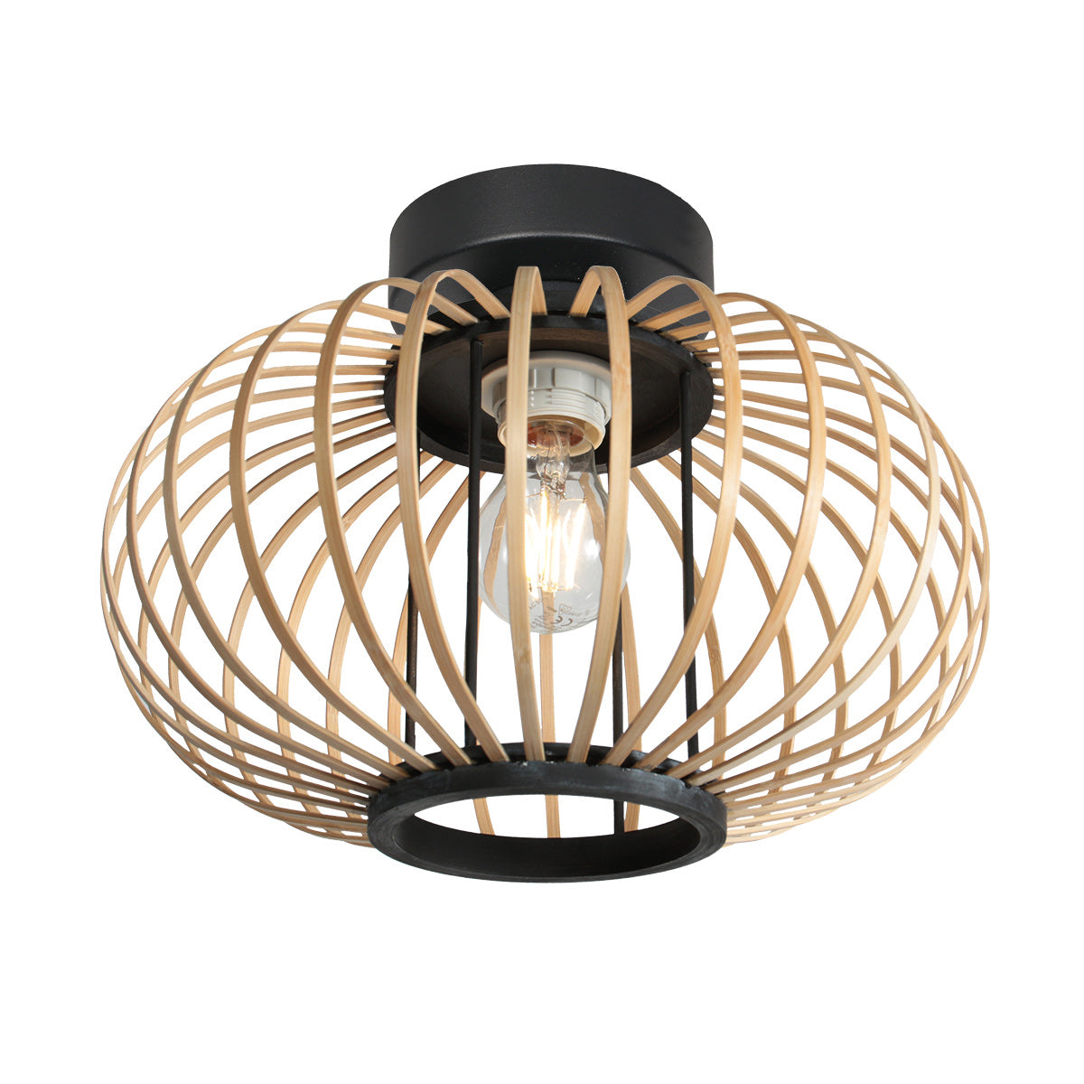 Silva 4502zw – trendy bamboe plafondlamp 31 cm