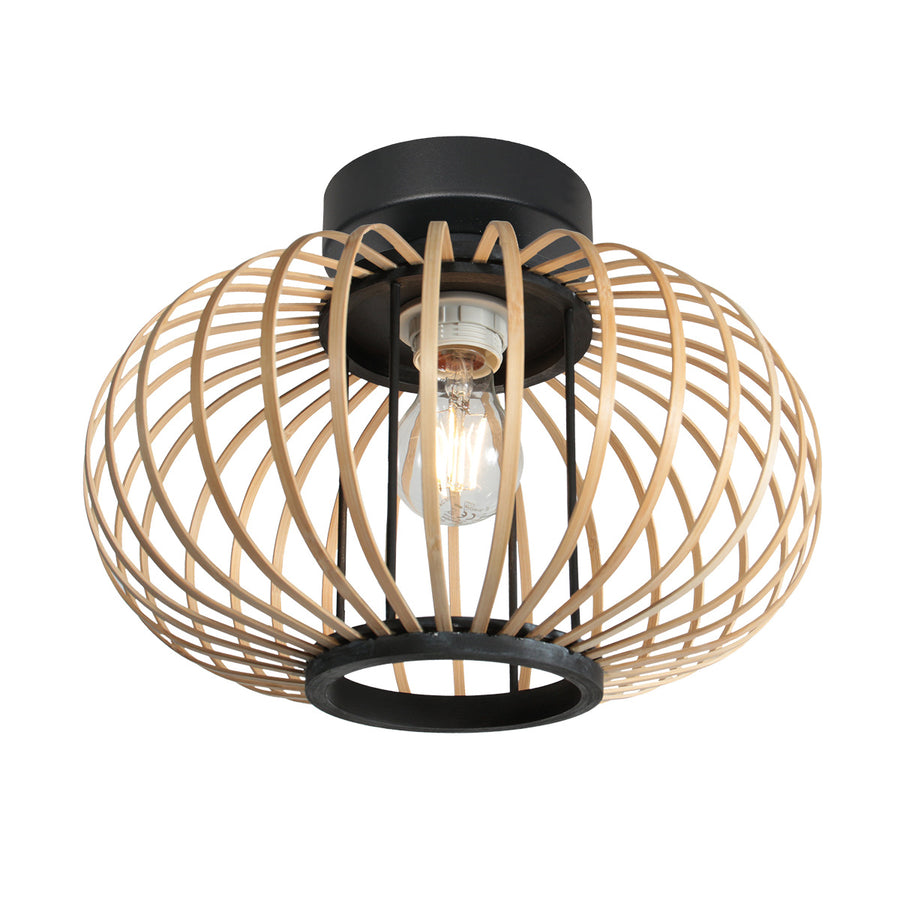 Silva 4502zw – trendy bamboe plafondlamp 31 cm