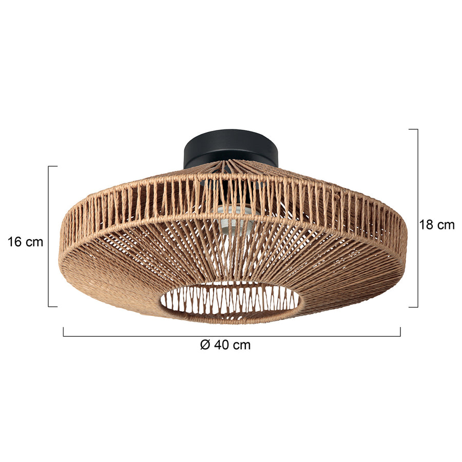 Plafondlamp ropex 4504zw – touwdesign, sfeervol en modern