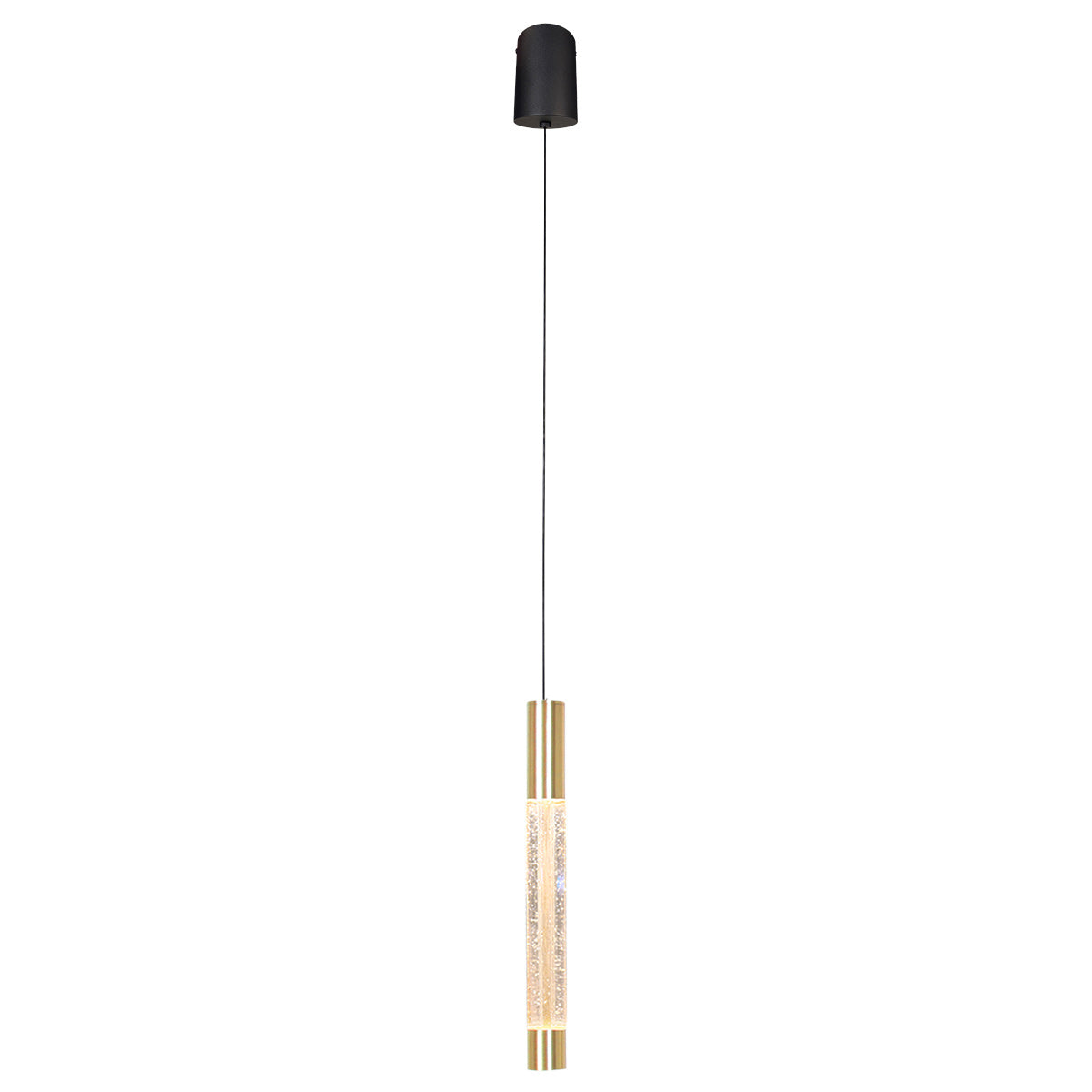 Hanglamp alisio 4577me 1-lichts luxe glas in messing
