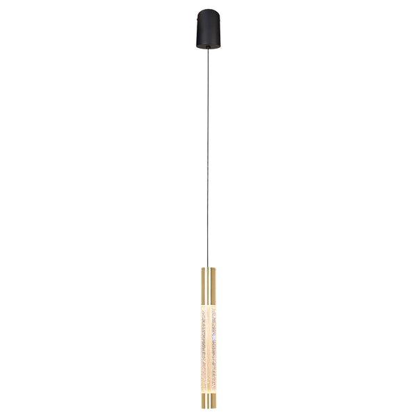 Hanglamp alisio 4577me 1-lichts luxe glas in messing