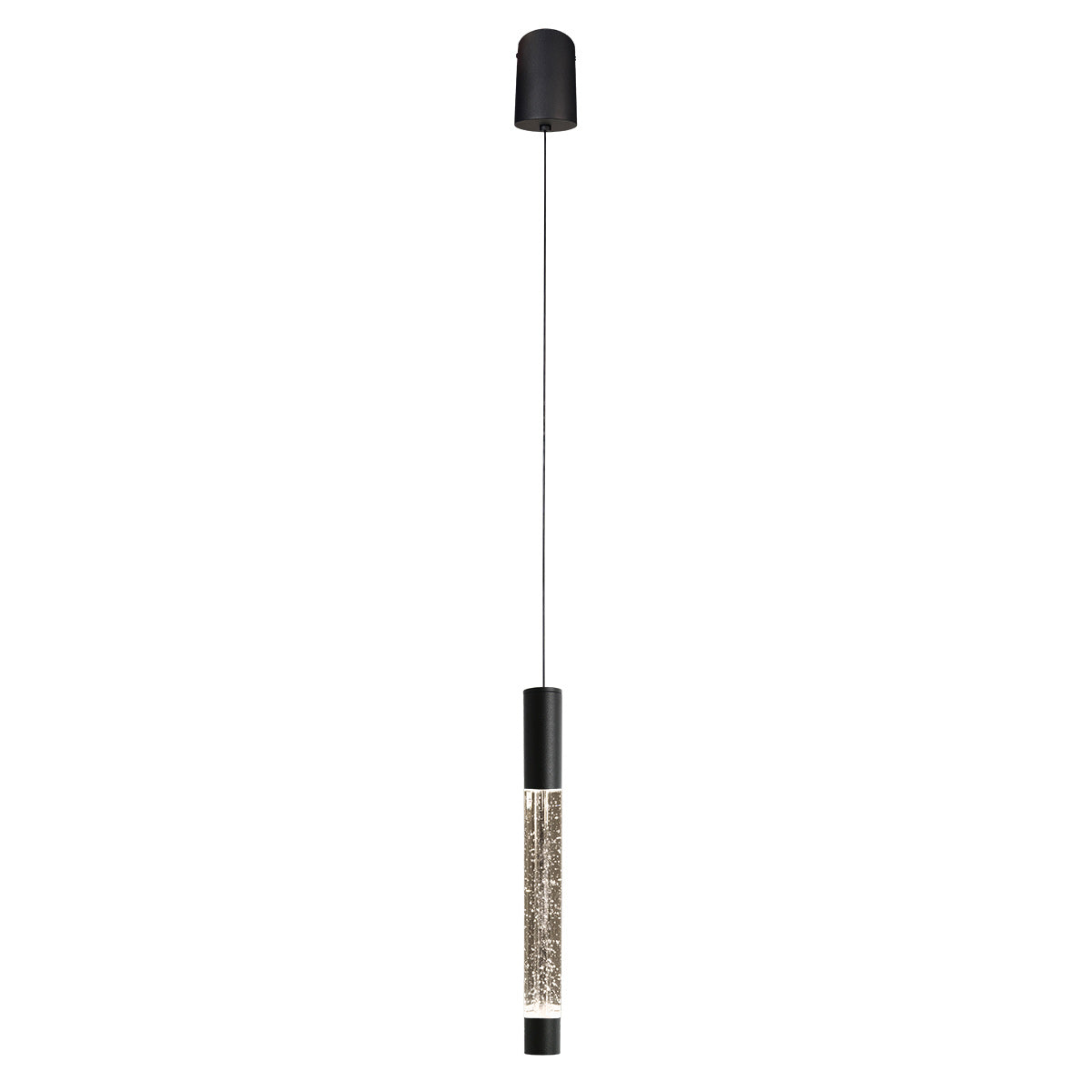 Hanglamp alisio 4577zw 1-lichts luxe glas in zwart