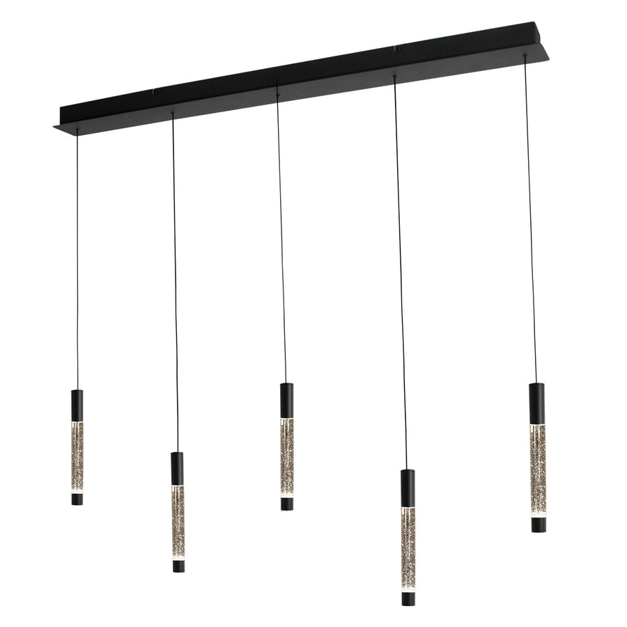 Hanglamp alisio 4578zw 5-lichts luxe glas in zwart
