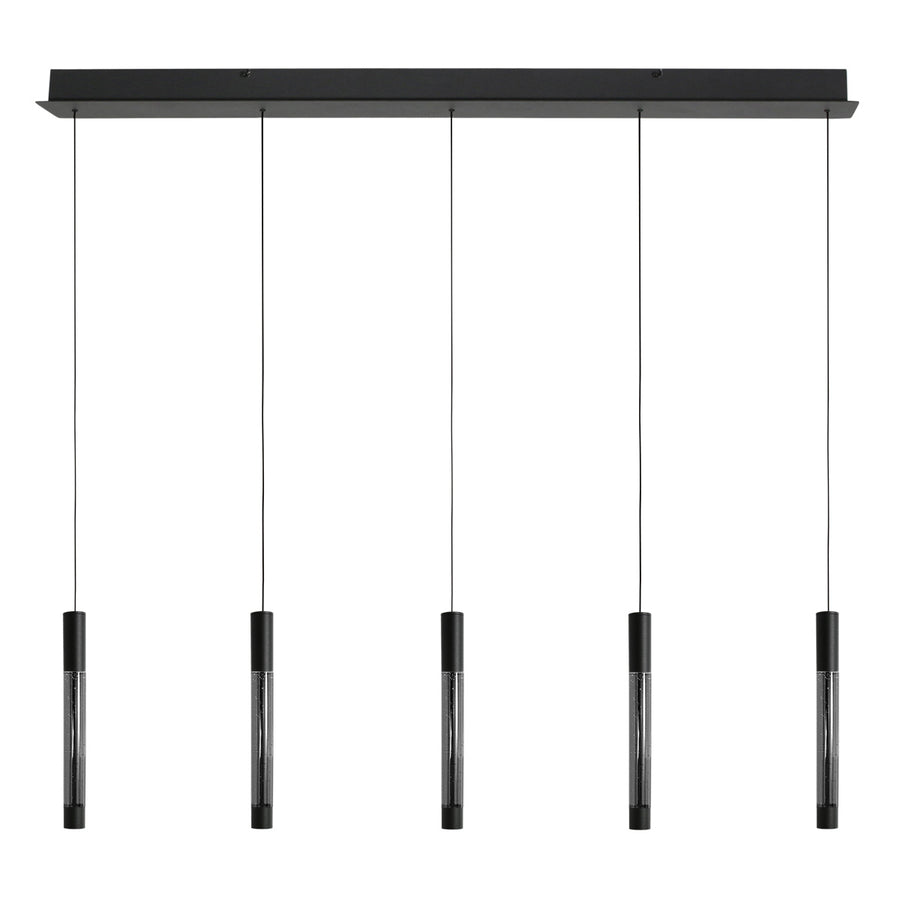 Hanglamp alisio 4578zw 5-lichts luxe glas in zwart