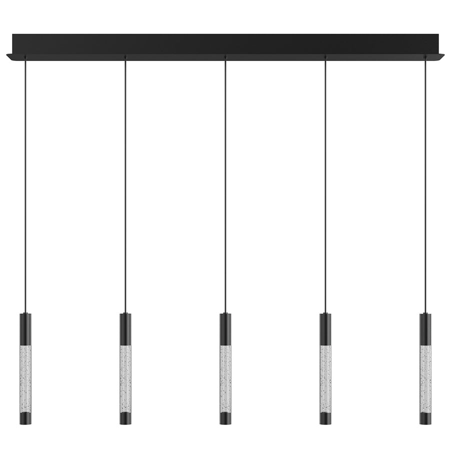 Hanglamp alisio 4578zw 5-lichts luxe glas in zwart