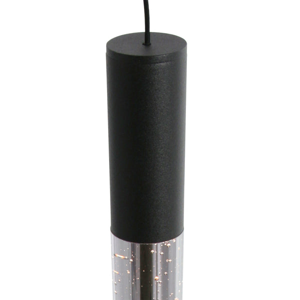 Hanglamp alisio 4580zw 8-lichts luxe glas in zwart