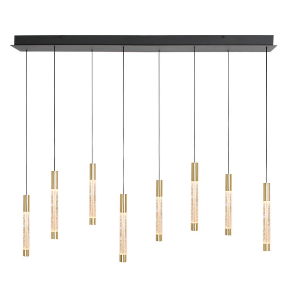 Hanglamp alisio 4581me 8-lichts luxe glas in messing