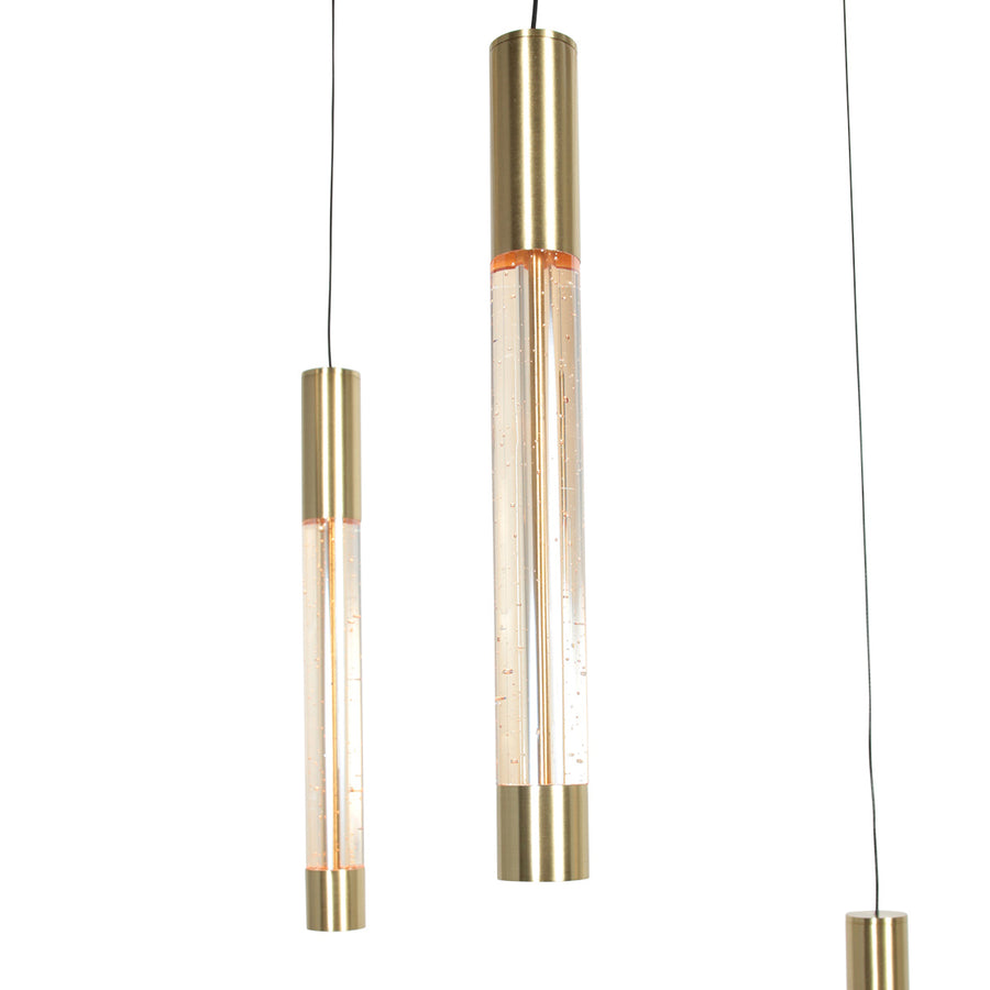 Hanglamp alisio 4581me 8-lichts luxe glas in messing