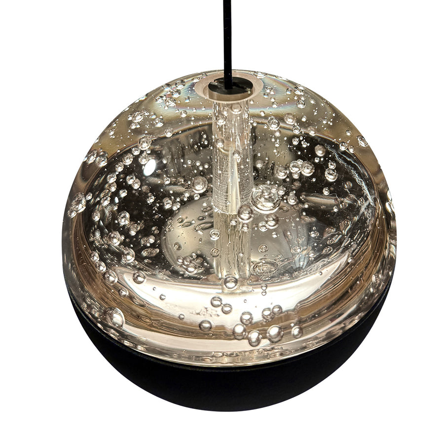 Belluno 4585zw – 5-lichts ronde hanglamp met cable lift