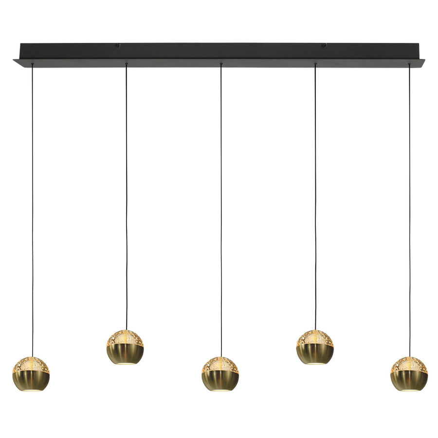 Belluno 4586me – luxe messing zwarte hanglamp met lift systeem