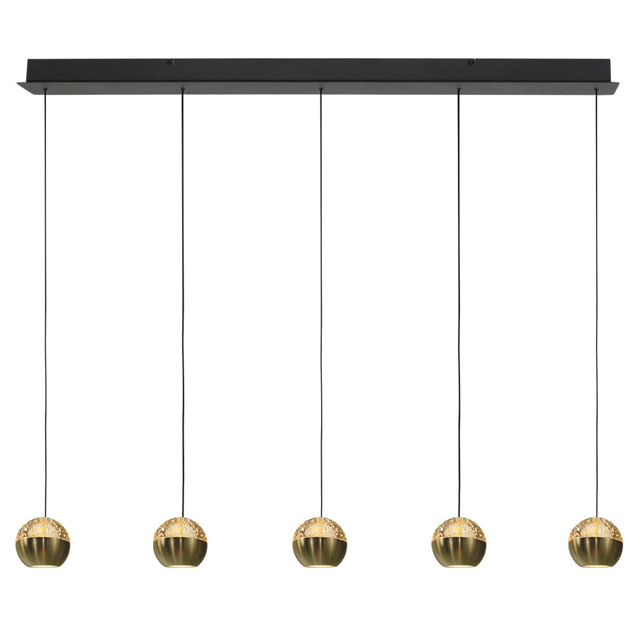 Belluno 4586me – luxe messing zwarte hanglamp met lift systeem