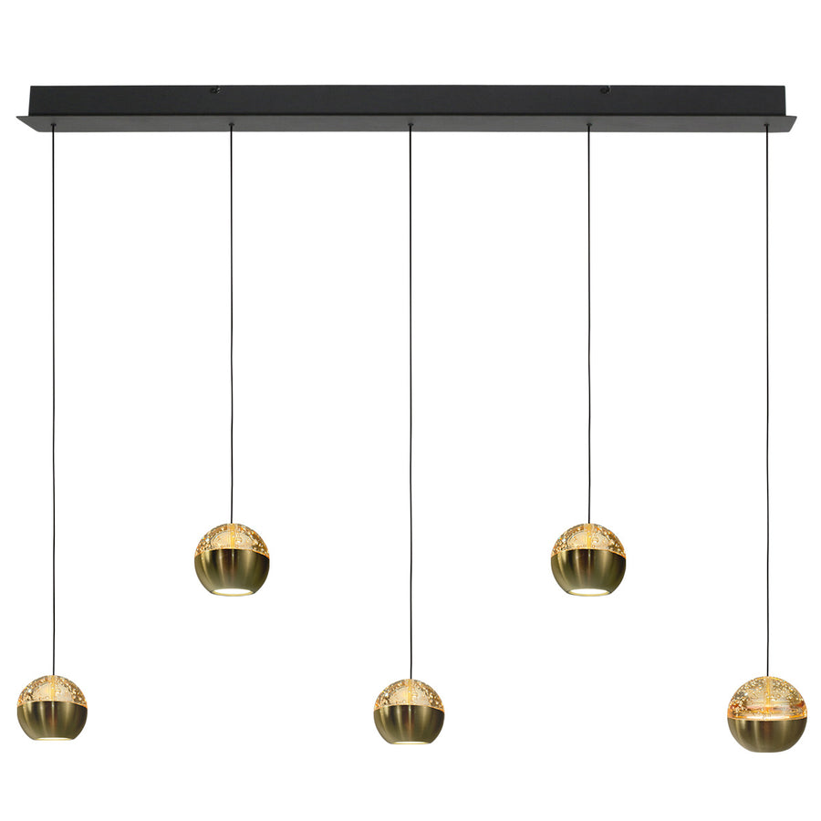 Belluno 4586me – luxe messing zwarte hanglamp met lift systeem